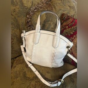 ORYANY white Leather convertible satchel purse
